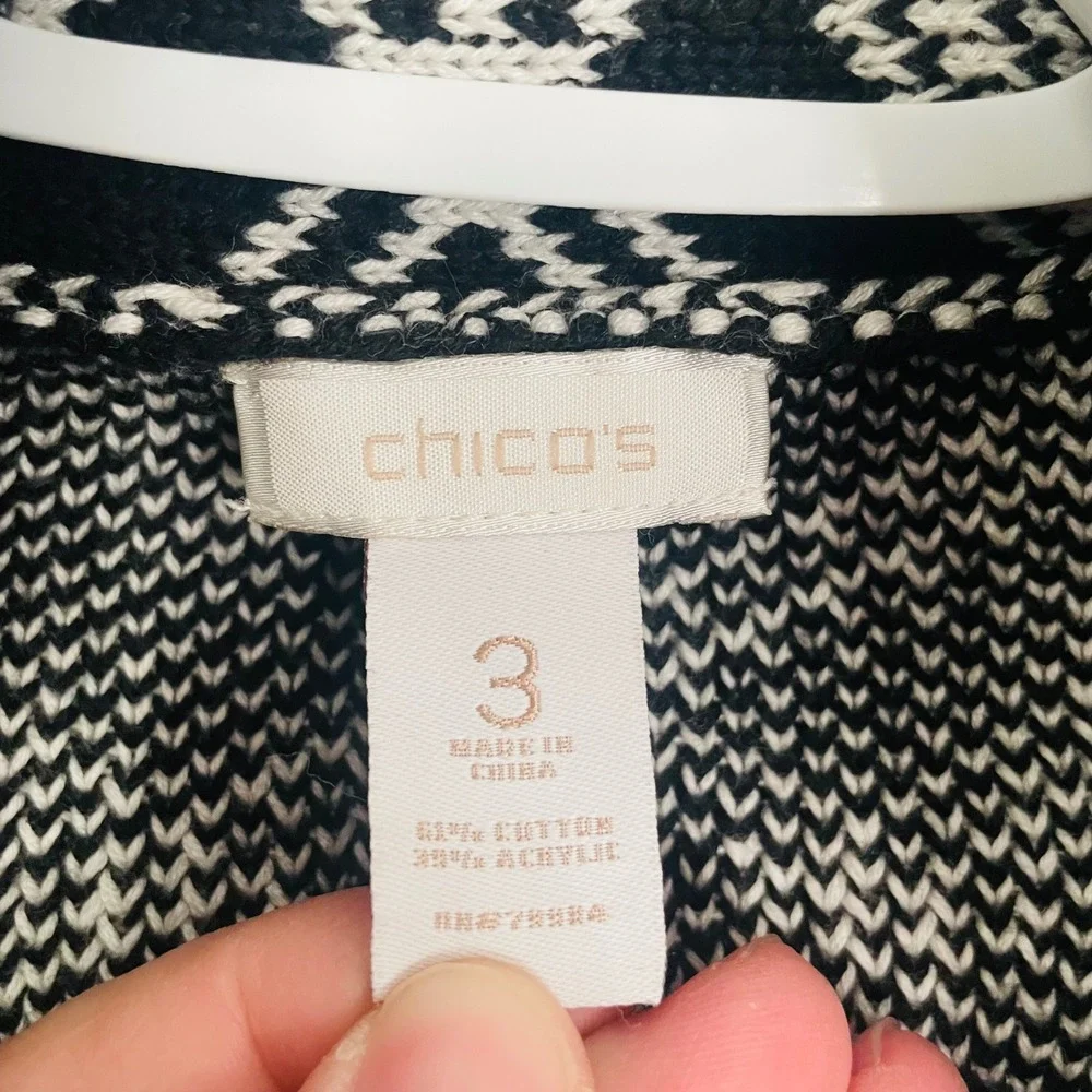 Chicos Tapestry Plaid Fringe Cardigan Sweater Jacket Cottage Cozy‎ Womens XL (3)